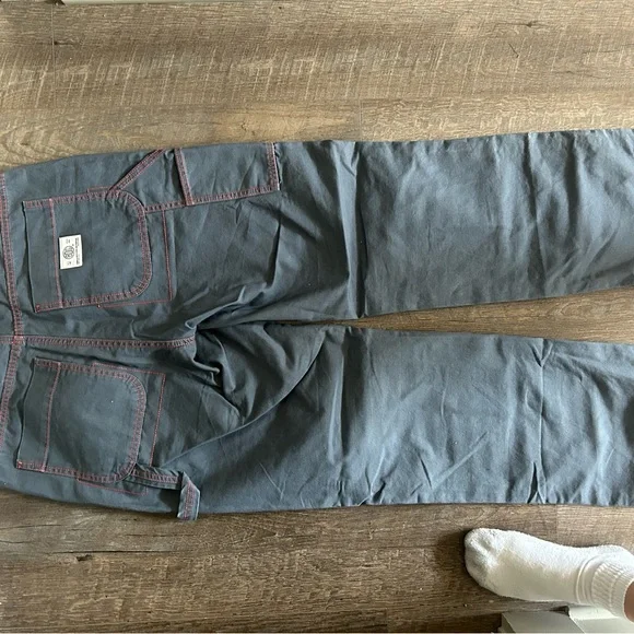 BDG Women’s Cargo Pants with Red Stitching - Picture 4 of 5